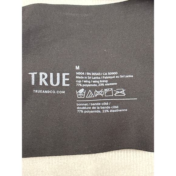 True True Body Push Up Wirefree T-Shirt Bra Sz M Black Adjustable Straps Stretch - Picture 5 of 7
